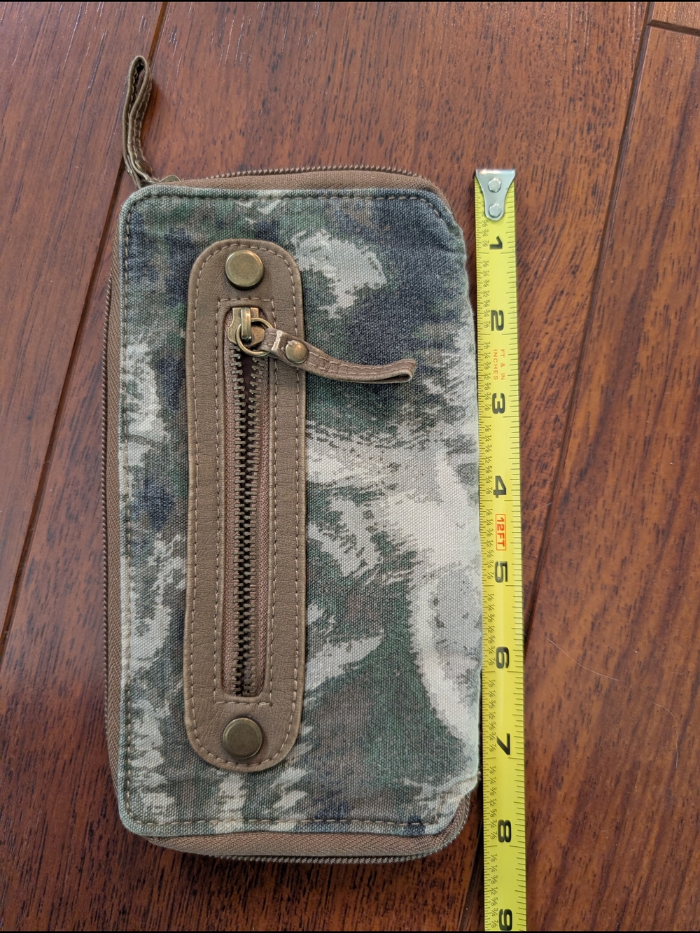 Canvas Travel Wallet - Green Camo